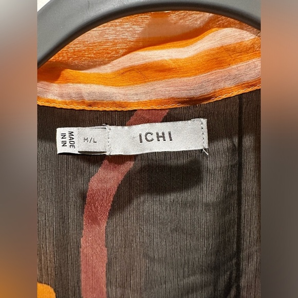 ICHI Kimono Cover Up Floral Made in India Flowy Beachy Festival Artsy , M/L - Picture 5 of 6